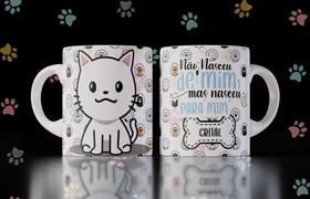 Caneca amor aos animais gato/cachorro
