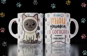 Caneca amor aos animais gato/cachorro Caneca amor aos animais gato/cachorro