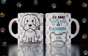 Caneca amor aos animais gato/cachorro