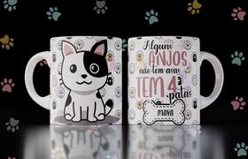 Caneca amor aos animais gato/cachorro