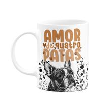 Caneca - Amor de quatro patas - Cachorro Buldogue francês Caneca - Amor de quatro patas - Cachorro Buldogue francês
