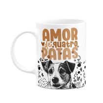 Caneca - Amor de quatro patas - Cachorro Jack Russell Caneca - Amor de quatro patas - Cachorro Jack Russell