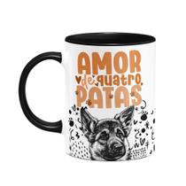 Caneca - Amor de quatro patas - Pastor alemão - B-black Caneca - Amor de quatro patas - Pastor alemão - B-black