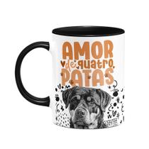 Caneca - Amor de quatro patas - Rottweiler - B-black Caneca - Amor de quatro patas - Rottweiler - B-black