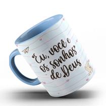 Caneca Amor namorados eu você sonhos de Deus 23