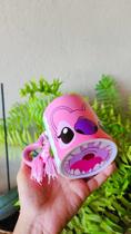Caneca Angel Lilo e stitch + pingente 325ml alça de coração