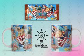 Caneca Anime Branca Divertida Animada Personagens Desenho Cafe Cha One Piece Estilo1