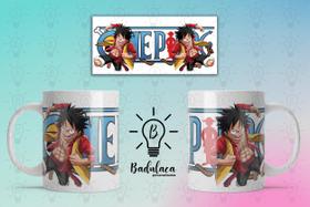 Caneca Anime Branca Divertida Animada Personagens Desenho Cafe Cha One Piece Estilo1