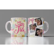 Caneca Aniversário Feliz Aniversário Tia Personalizada Com FOTO Tia Titia Porcelana- MEGA OFERTA!