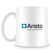 Caneca Aristo Personalizada de Porcelana Branca - Mod.2