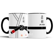 Caneca Artes Marciais Kimono Jiu Jitsu Faixa Preta