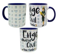 Caneca Azul Escuro Profissão Carreira Engenharia Civil Caneca Azul Escuro Profissão Carreira Engenharia Civil