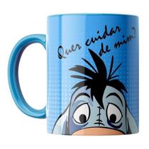 Caneca Azul Personalizada Turma Do Ursinho Pooh - Ió