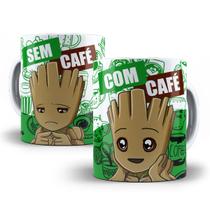 Caneca Baby Groot Marvel Com Café Sem Café Porcelana Caneca Baby Groot Marvel Com Café Sem Café Porcelana