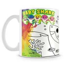 Caneca Baby Shark para Colorir - Criatividade e Diversão em Cada Gole Caneca Baby Shark para Colorir - Criatividade e Diversão em Cada Gole