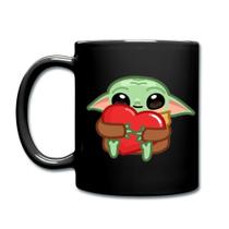 Caneca Baby Yoda Love Preta 325ml