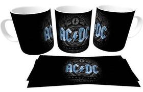 Caneca Banda Acdc Banda De Rock Angus Frases Metal Black Ice