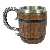 Caneca Barril Envelhecido Tonel 400 Ml Medieval