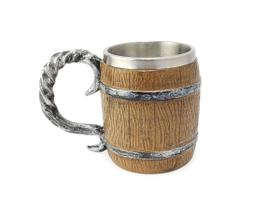 Caneca Barril Viking de Chopp 400ml Copo Decorativo Com Alça em Metal e Resina Caneca Barril Viking de Chopp 400ml Copo Decorativo Com Alça em Metal e Resina