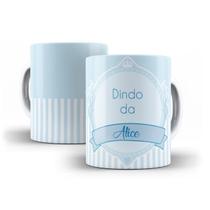 Caneca Batizado Foto Dindo Dinda Afilhado Coruja