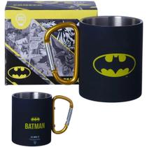 Caneca Batman Logo Aço Inox Com Mosquetão Oficial DC Comics - Zona Criativa Caneca Batman Logo Aço Inox Com Mosquetão Oficial DC Comics - Zona Criativa