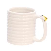 Caneca Bee Branca em Porcelana 300ml Hauskraft Caneca Bee Branca em Porcelana 300ml Hauskraft