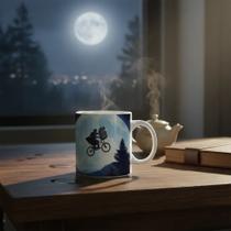 Caneca Beetlejuice E.t Gremlins Jaws Back To The Future Chuc Branco E.t. O Extraterrestre 2