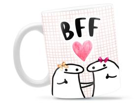 Caneca Best Fofoqueiras Divertida Porcelana Xícara 325ml + Caixa Presente