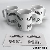 Caneca Bigode Mr em Cerâmica 325ml