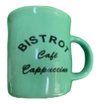 Caneca Bistrot Café Cappuccino Cerâmica Verde