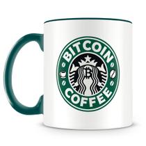 Caneca Bitcoin Coffee - Cerâmica Premium 325ml
