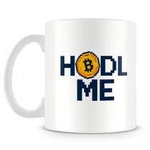 Caneca Bitcoin Hodl Me - Cerâmica Premium 325ml