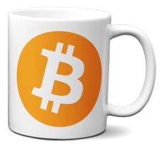 Caneca Bitcoin Logo Oficial Criptomoeda Virtual Investidor - Hippo Pre