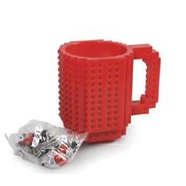 Caneca Bloco De Montar + Brinde Vermelha