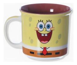 Caneca Bob Esponja Calça Quadrada Zona Criativa Cor Amarelo