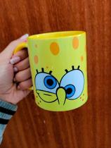 caneca bob esponja com boca