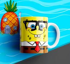 Caneca Bob Esponja Porcelana 325 ml - Amarela Oficial - Mais Vendida Caneca Bob Esponja Porcelana 325 ml - Amarela Oficial - Mais Vendida