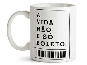Caneca Boletos Divertida Porcelana Xícara 325ml + Caixa Presente