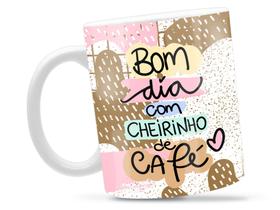 Caneca Bom Dia Com Café Divertida Porcelana Xícara 325ml + Caixa Presente Caneca Bom Dia Com Café Divertida Porcelana Xícara 325ml + Caixa Presente
