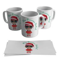 Caneca Boneca Feliz Natal Meu Primeiro Natal 325ml