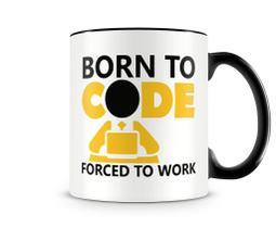 Caneca Born To Code Preta