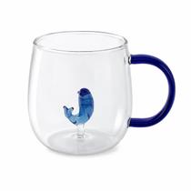 Caneca borossilicato 3d 420 ml golfinho