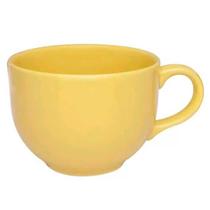 Caneca Bowl De Porcelana Para Sopa Jumbo 740Mls Amarela