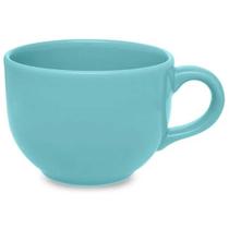 Caneca Bowl De Porcelana Para Sopa Jumbo 740Mls Azul Claro