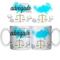 Caneca Branca 325ml arte profissão - advogado - exclusivo para o melhor advogado do mundo