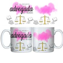 Caneca Branca 325ml arte profissão - advogado - melhor advogada do mundo