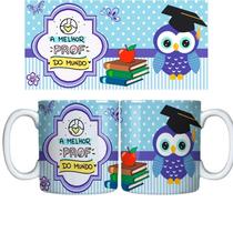Caneca Branca 325ml arte profissão - professora - a melhor prof do mundo