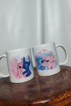 Caneca branca 330 ml Stitch