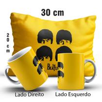 Caneca Branca + Almofada Personalizada The Beatles Modelo 04