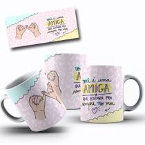 Caneca Branca Amigas Amizades Mod.8